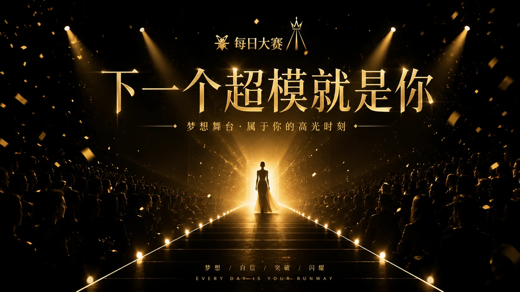 每日大赛黑金赛事舞台主视觉
